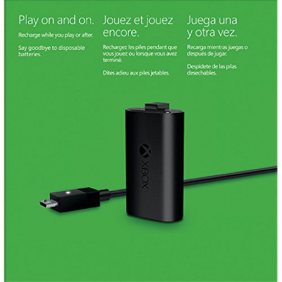 Play and Charge Kit. Xbox Rechargeable Battery + USB-C Cable