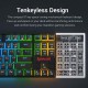Redragon K552 RGB Gaming Keyboard 87 Keys Mechanical RGB LED Rainbow Backlit Computer Keyboard Tenkeyless Compact Design, Blue Switches for Windows PC Gaming (QWERTY Layout)