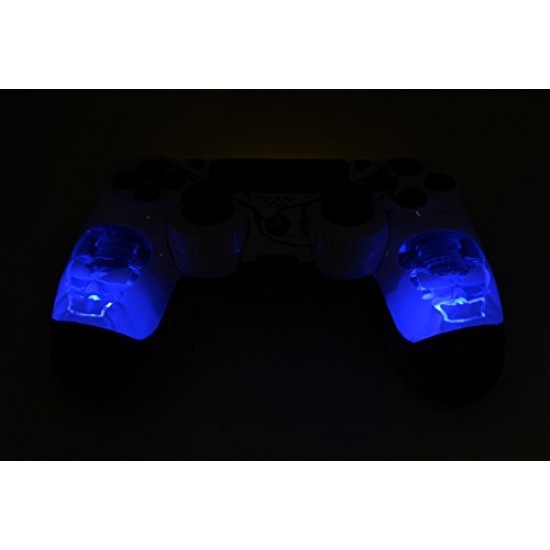 Skulls Blue Ps4 Custom UN-MODDED Controller Exclusive Unique Illuminating Design