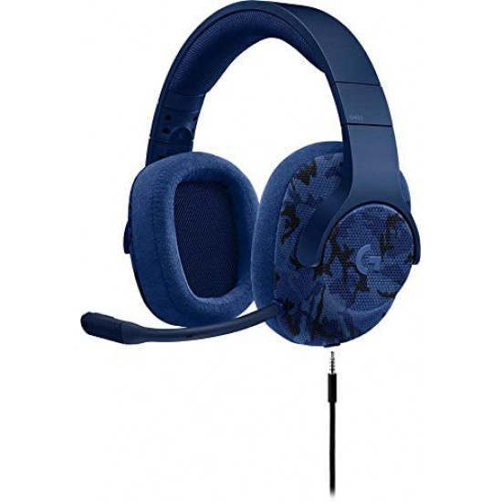 Logitech G433 7.1 Wired Gaming Headset with DTS Headphone: X 7.1 Surround for PC, PS4, Pro, Xbox One, S, Nintendo Switch ? Camo Blue