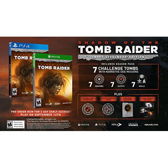Shadow of the Tomb Raider (Croft Steelbook Edition) - PlayStation