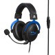 HyperX Cloud Gaming Headset - Playstation 4 - Officially Licensed by Sony Interactive Entertainment LLC for PS4 Systems - Black/Blue (HX-HSCLS-BL/AM)
