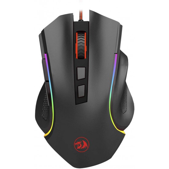 Redragon M607 GRIFFIN Gaming Mouse, Pixart PMW3212 7200 DPI Optical Sensor, RGB Customizable Lighting, 7 Programmable Buttons, Integrated Memory, Switches 10 Million Clicks