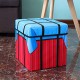 Foldable Storage Box with Lid Cube Basket PUBG Game Toy Airdrop Style Bin for Nursery Office Home Organizer 12x12x12