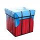 Foldable Storage Box with Lid Cube Basket PUBG Game Toy Airdrop Style Bin for Nursery Office Home Organizer 12x12x12