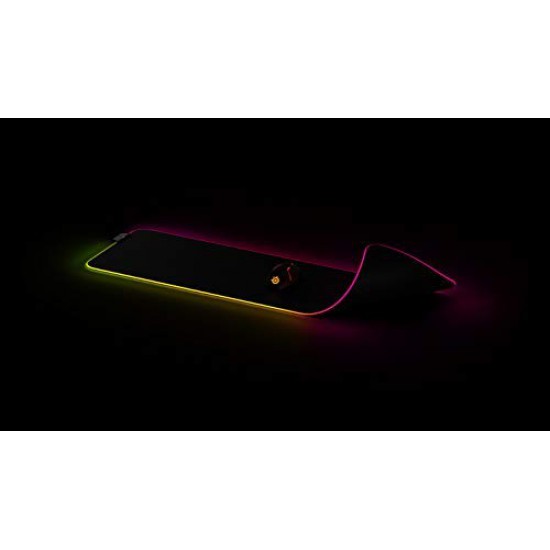 SteelSeries QcK Prism Cloth Gaming Mouse Pad with 2-Zone RGB