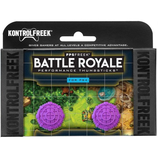KontrolFreek FPS Freek Fortnite Battle Royale Thumbsticks for PlayStation 4 Controller (PS4) Purple Color Controller Buttons (Limited Edition)