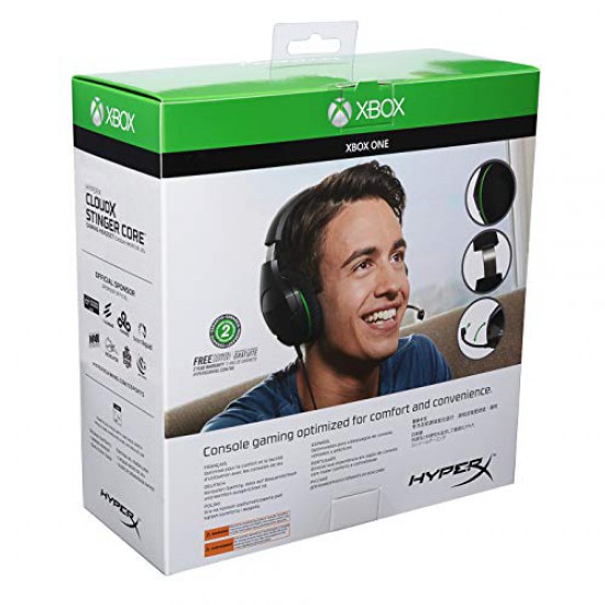 HyperX CloudX Stinger Core - Gaming Headset - Official Xbox Licensed Headset with Mic, Xbox One, PS4, PUBG, Fortnite, Crackdown, (HX-HSCSCX-BK)