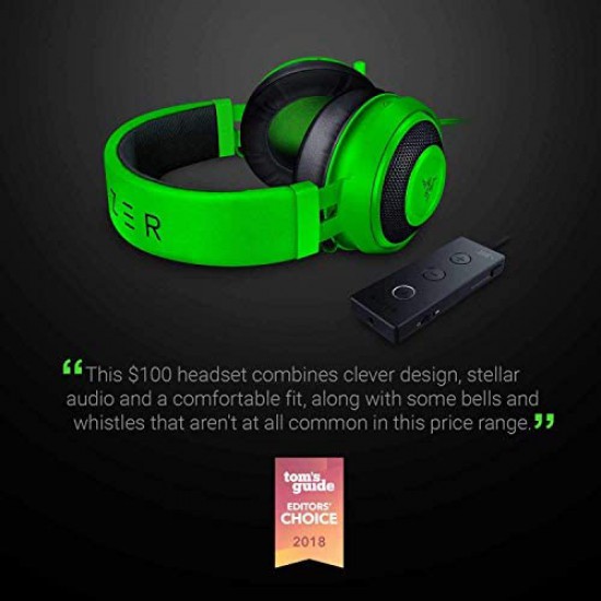 Razer Kraken Tournament Edition: THX Spatial Audio - Full Audio Control - Cooling Gel-Infused Ear Cushions- Black 