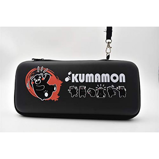 Travel Carrying Case Compatible With Nintendo Switch Hard EVA Case with Mascot Kumamon Pattern