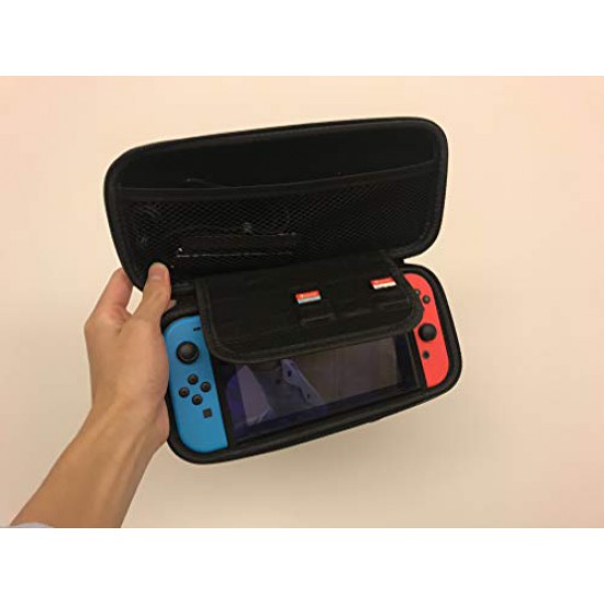 Travel Carrying Case Compatible With Nintendo Switch Hard EVA Case with Mascot Kumamon Pattern