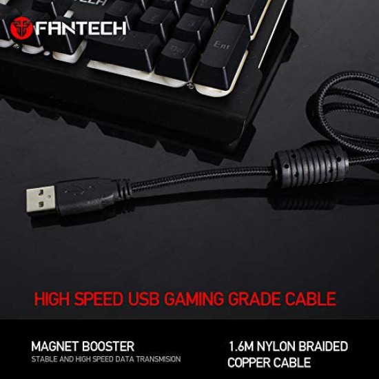 Veepola FANTECH K612 Professional Wired 9 Colors Backlight Game Waterproof Keyboard