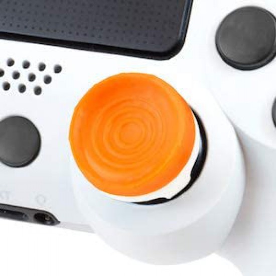 KontrolFreek Rush Performance Thumbsticks for PlayStation 4 (PS4) and PlayStation 5 (PS5)  Orange/White