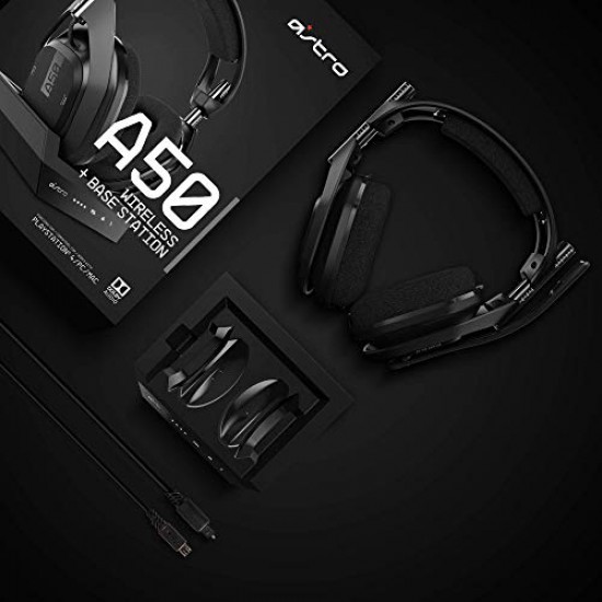 ASTRO Gaming A50 Wireless + Base Station for PlayStation 4 PlayStation 5 & PC - Black/Silver (2020 version)