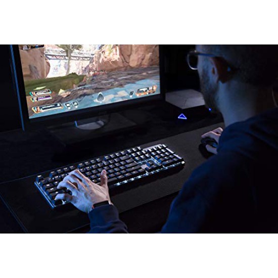 GameSir Gaming Keyboard Wireless Mechanical Keyboard, LED Backlit 104 Keys Ergonomic Wrist Rest Keyboard for Windows PC Gamer Desktop, Computer