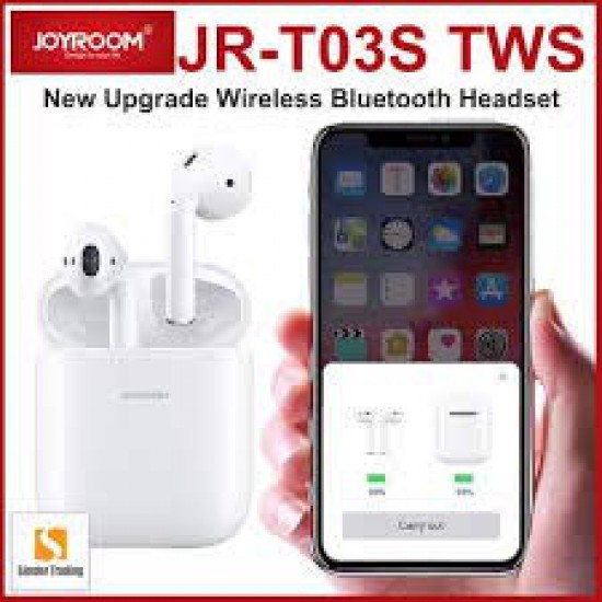 JOYROOM JR-T03S Wireless Bluetooth Headphones TWS Bluetooth 5.0 Touch Control POP UP Window Wireless Earbuds with Wireless Charging Box(New Version)