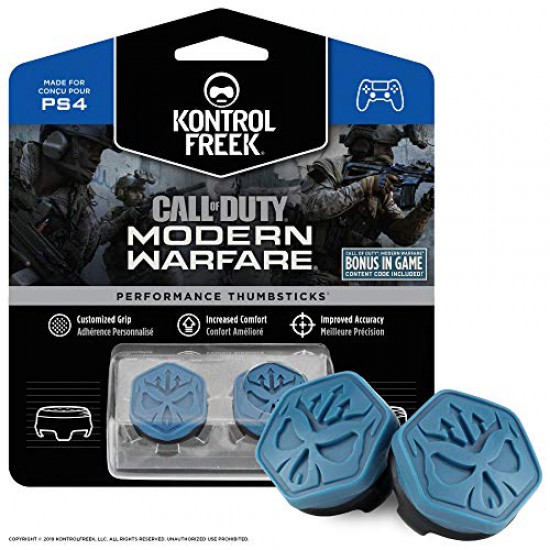 KontrolFreek Call of Duty Modern Warfare Performance Thumbsticks for PlayStation 4 (PS4) Blue/Black