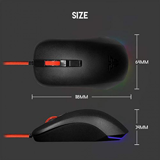 MAXPOW FANTECH G13 RHASTA 2 Pro Gaming Mouse 4D 5M 2400DPI LED RGB PC Optical USB Wired Gaming Mice