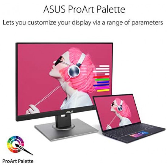 ASUS ProArt Display PA248QV Professional Monitor 24.1-inch, 16:10, IPS, WUXGA (1920 x 1200), 100% sRGB, 100% Rec.709, Black