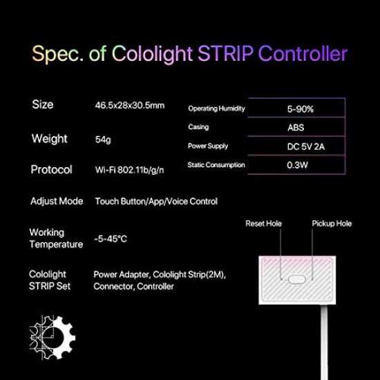 Cololight Strip 60LEDs/M 2 Meter (6.6Ft,) Starter Kit Compatible with Alexa, HomeKit & Google Assistant
