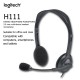  Logitech H111 Cell phone Computer wired headset Head-mounted Music voice headset Wear mike Suitable for office and student class