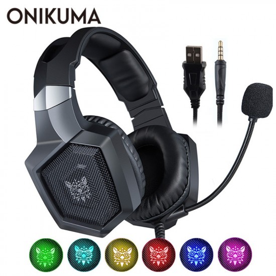 ONIKUMA K8 casque PS4 Gaming Headphones PC Stereo Headset Gamer Earphones with Microphone LED for Computer Laptop New Xbox One