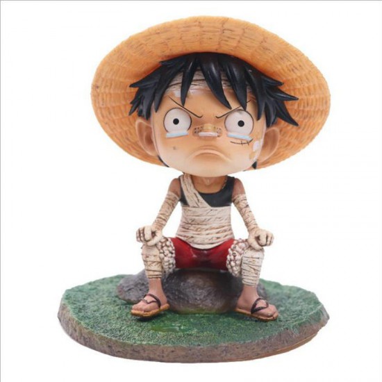 One Piece Monkey GK Bandage Luffy PVC Figure Statue Doll Collection Model Toys Gifts Kids Favorite Model
