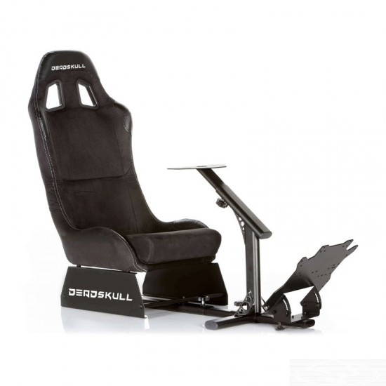 DeadSkull Racing Seat with Racing Wheel Stand (Black)