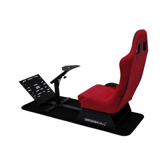 DeadSkull Racing Seat with Racing Wheel Stand (Red)