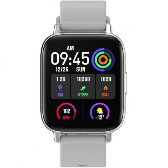 X.Cell G3 Talk Smart Watch Silver With Silver Silicon Strap