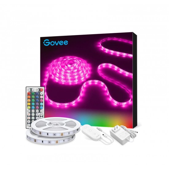 GOVEE RGB LED STRIP LIGHTS, 10M COLOR CHANGING LED LIGHTS WITH REMOTE FOR  BEDROOM, CEILING - H6189