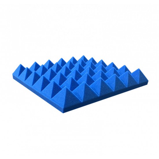 MASTERMIND PYRAMID ACOUSTIC STUDIO FOAM- SOUNDPROOFING ? BLUE COLOR ? PYRAMID STYLE PANELS