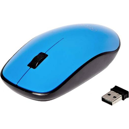 Enet G212 2.4Ghz Wireless Mouse, With USB Receiver, Adjustable 1600DPI, PC,  Blue