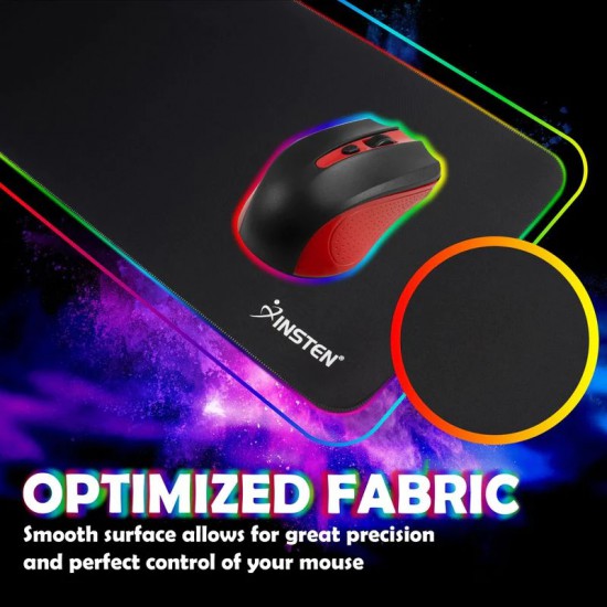 INSTEN GAMING RGB LED MOUSE PAD EXTRA LARGE EXTENDED (Black)