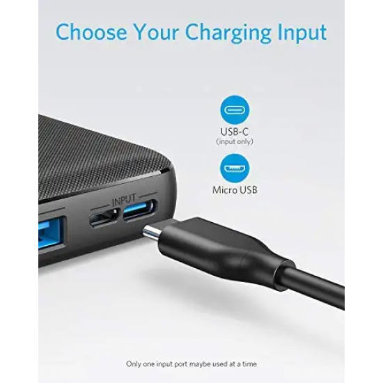 Anker Power Bank (PowerCore Essential 20K) 20000mAh Battery Pack with High-Speed PowerIQ Technology and USB-C