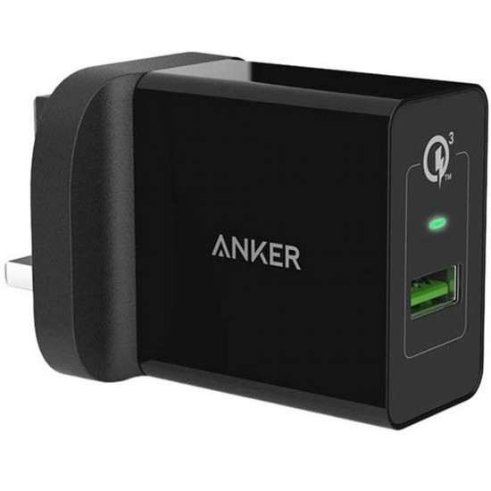 Anker Quick Charge 3.0, 18W 3Amp USB Wall Charger - Fast Charging,  Compatible with Wireless Charger, Galaxy S10e/S10/S9/S8/Plus, Note 9/8, LG