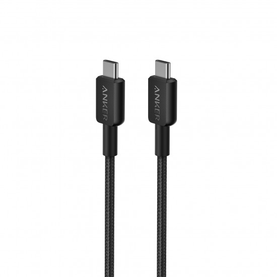 Anker 322 USB-C to USB-C Cable (1.8m/6ft Braided Black, A81F6H11)