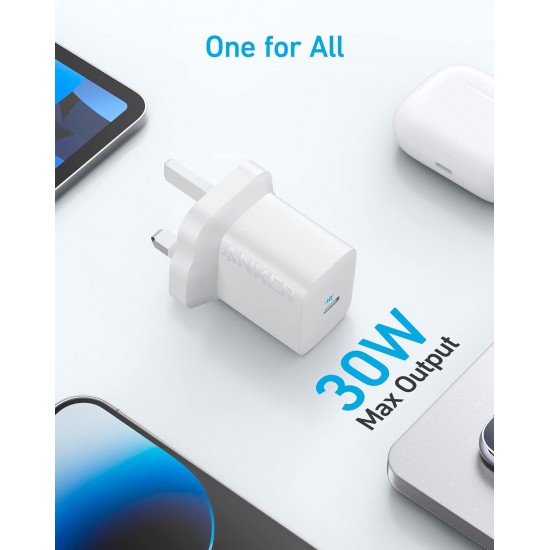 Anker 312 USB-C Charger (30W White - A2640K21)