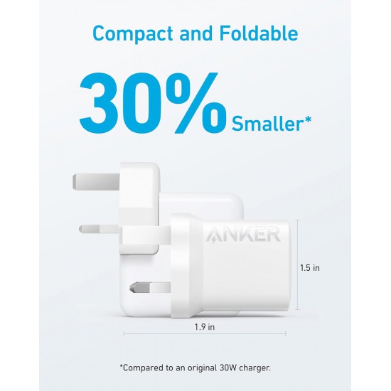 Anker 312 USB-C Charger (30W White - A2640K21)