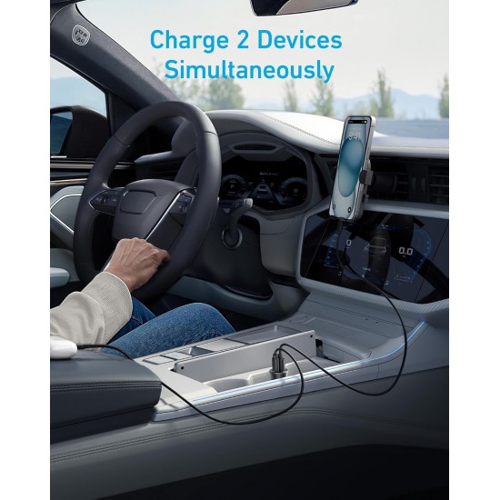 Anker Ultra-Compact Dual-Port Car Charger (30W, A2741H11)