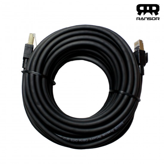 RANSOR CAT8 10m/33ft Premium Ethernet Cable - Black