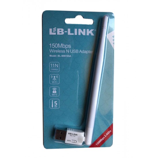 Lb-Link 150MbpsMini Wireless LAN USB Adapter, BL-WN155A, White