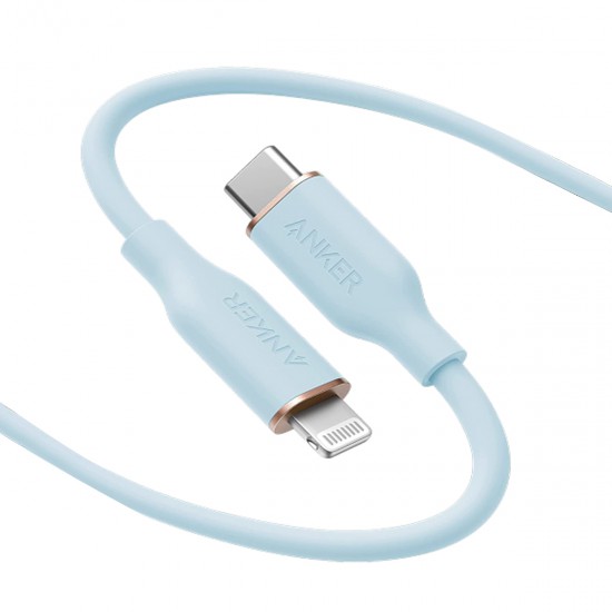 Anker PowerLine III Flow USB-C to Lightning 0.9m - Light Blue