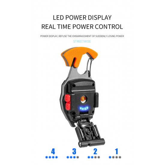 LED Rechargeable Keychain Light (Orange)