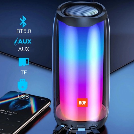 JBL Pulse 4 Portable Bluetooth speaker with light show - Black (Copy - Like Original)