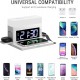 Night Light Clock with Wireless Charger 15W 3-in-1 - White
