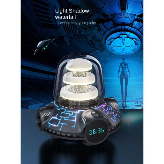Desktop Night Light and Shadow Waterfall Bluetooth Speaker