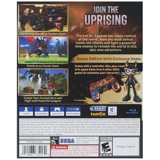 (USED) Sonic Forces: Bonus Edition - Playstation 4 (USED)