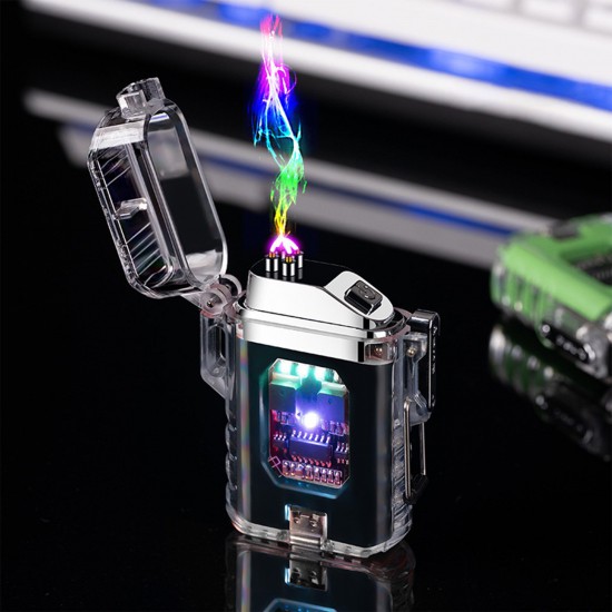 Electric Lighter with Led Light (Pink)
