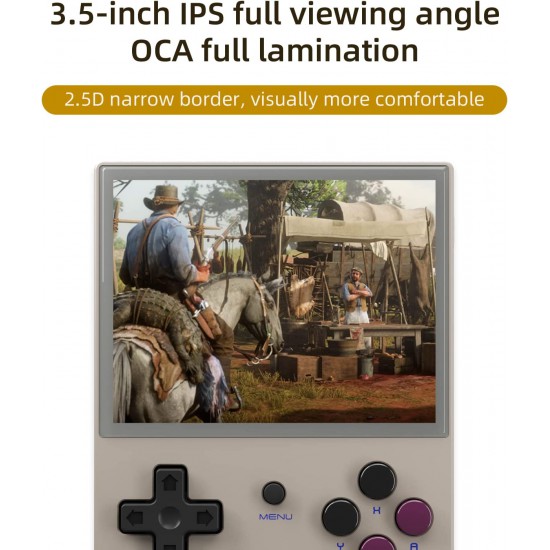 Anbernic RG35XX Retro Handheld Game Console 3.5-inch IPS 640*480 Screen Linux System with a 64G Card Pre-Loaded 5000+ Games Supports HDMI and TV Output - Grey